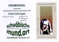 Gäumoggel gewinnt den Sebastian Blau Preis in der Kategorie Internetpreis